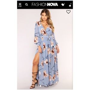Fashion Nova blue maxi dress